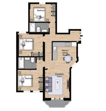 Modern 3 Bed Apartment in Hammersmith with Balcony - image 10